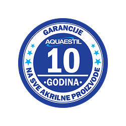 10 anni di garanzia sui prodotti in acrilico