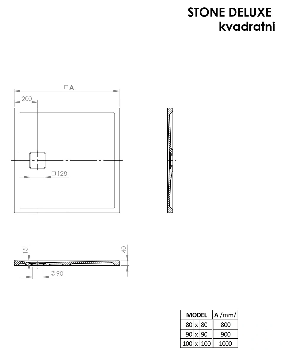 Stone DeLuxe quadratisch