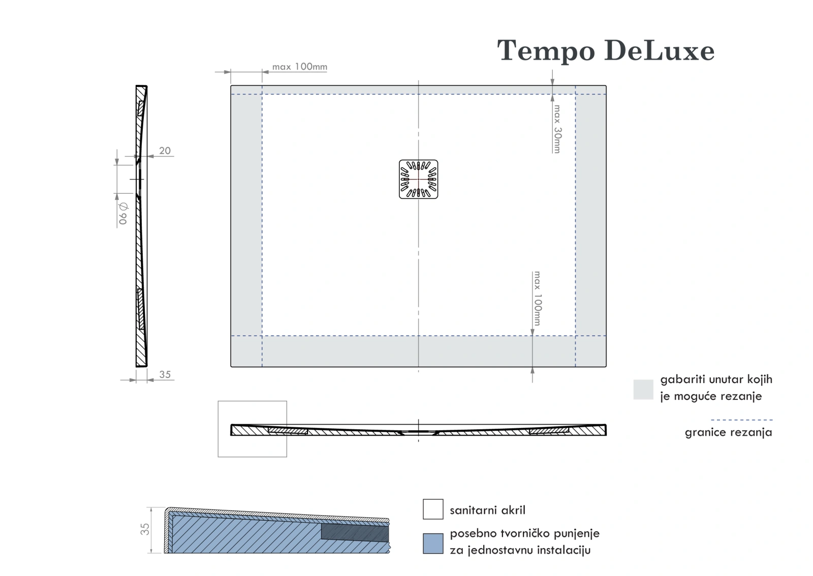 Tempo DeLuxe pravokutna