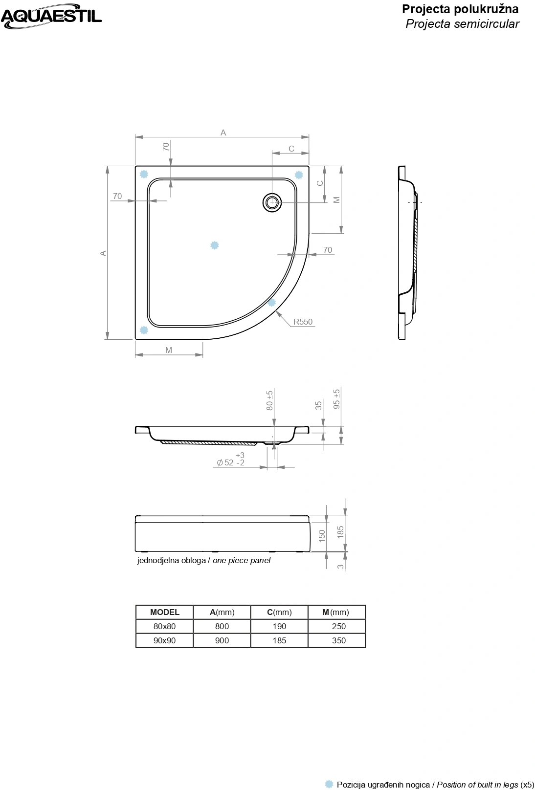 Projecta semicircolare