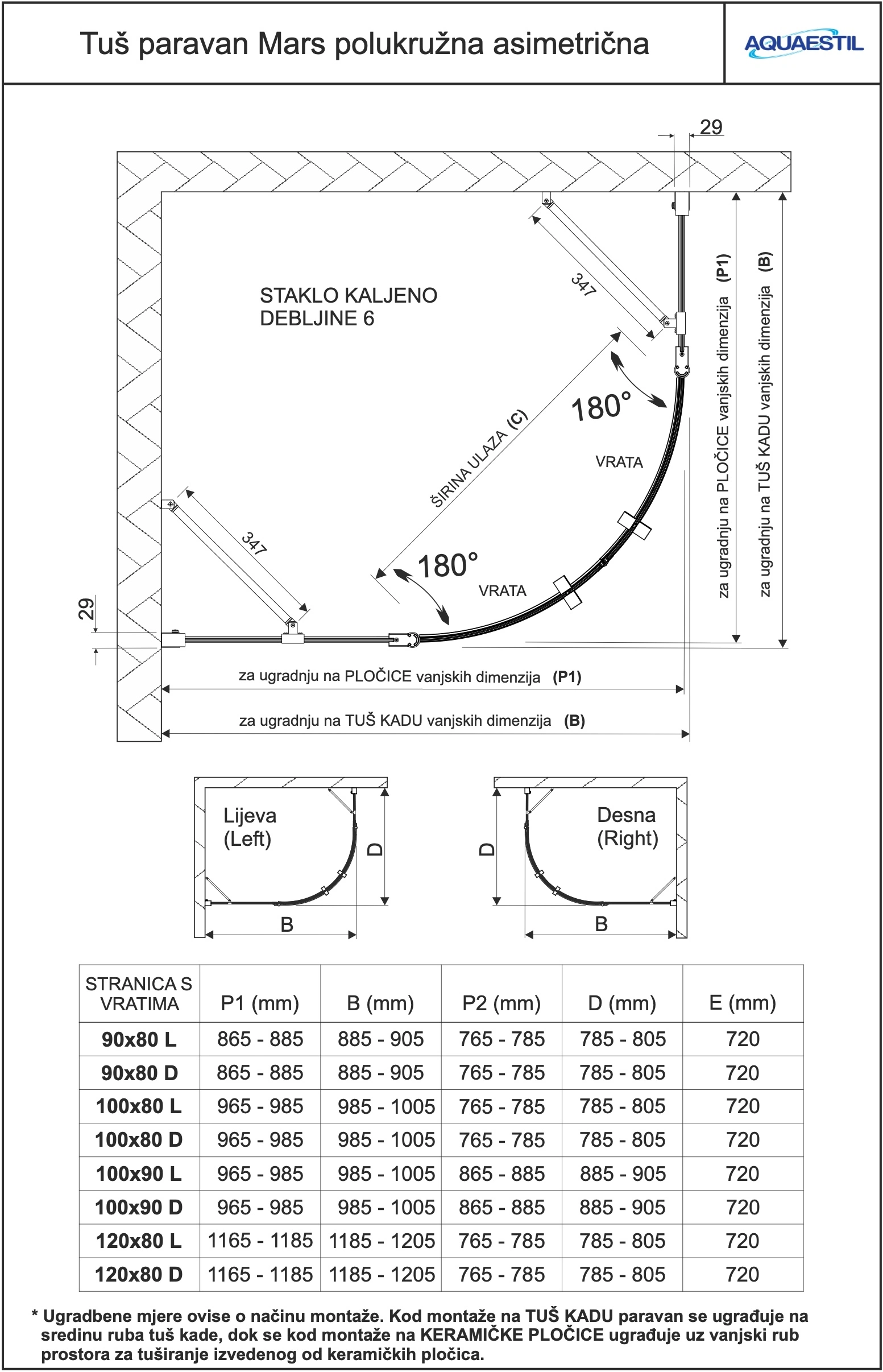 Mars semicircular / asymmetrical