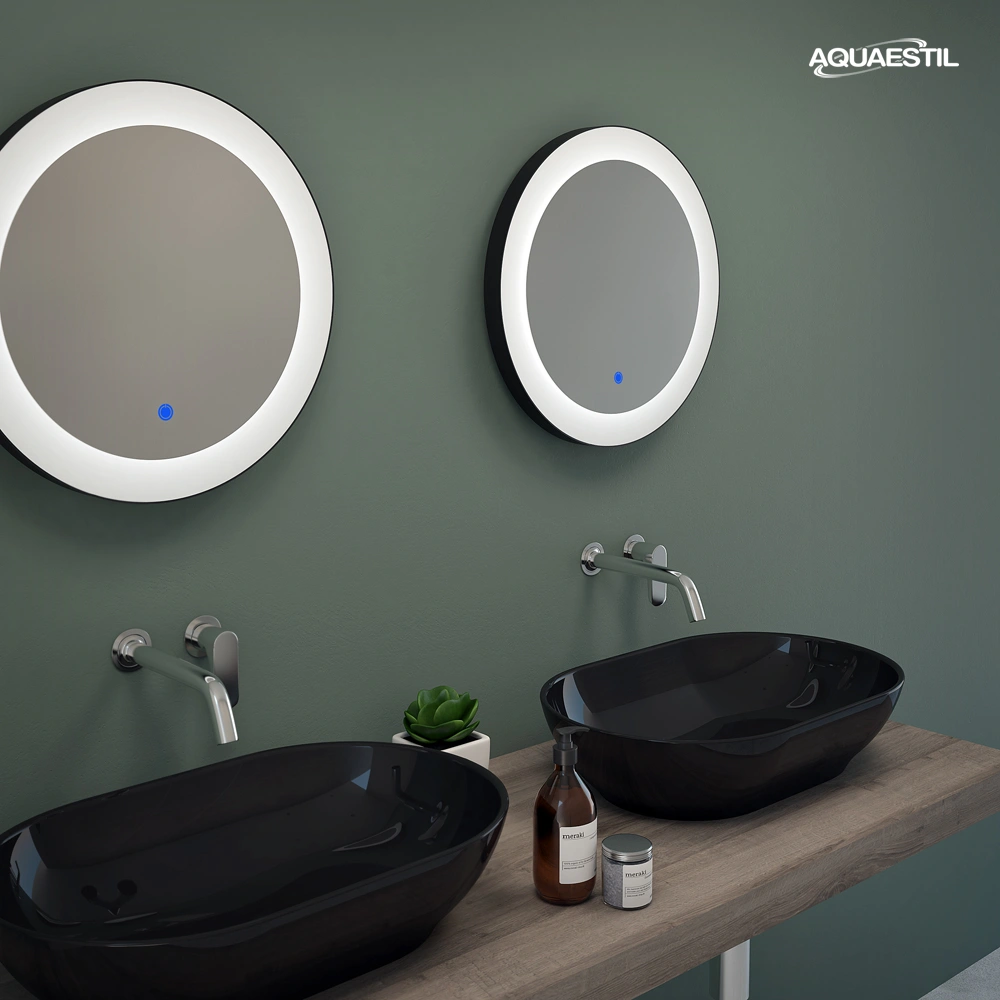 Jazz con lavabi Titan long round in nero