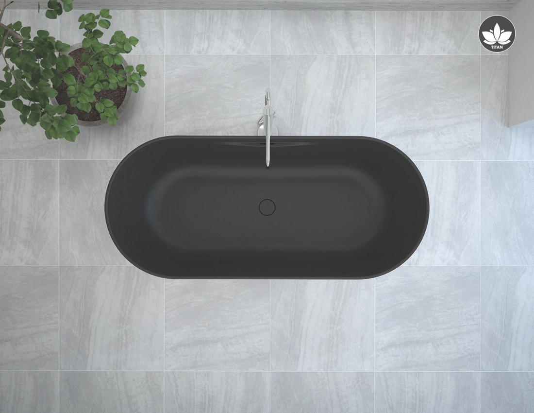 TITAN Long round 170x75 black