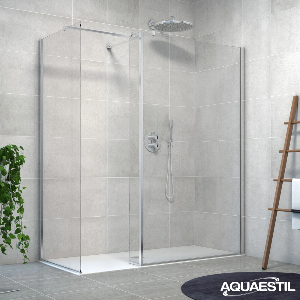 Zenith Wall +L +W / profili silver / vetro trasparente