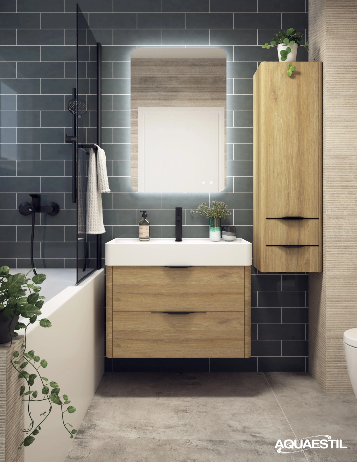 Base mobile Ardea 80 / Grandson natural oak