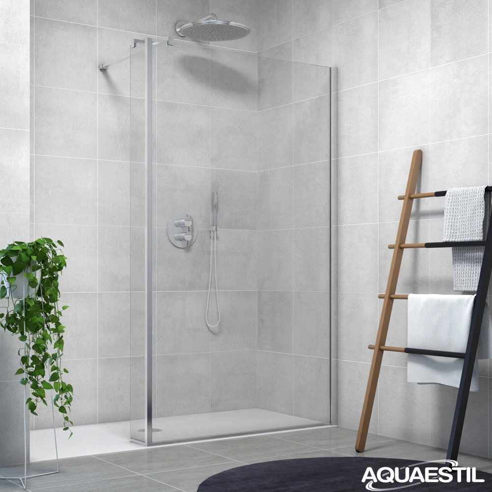 Zenith Wall +L / silver profili / prozirno staklo