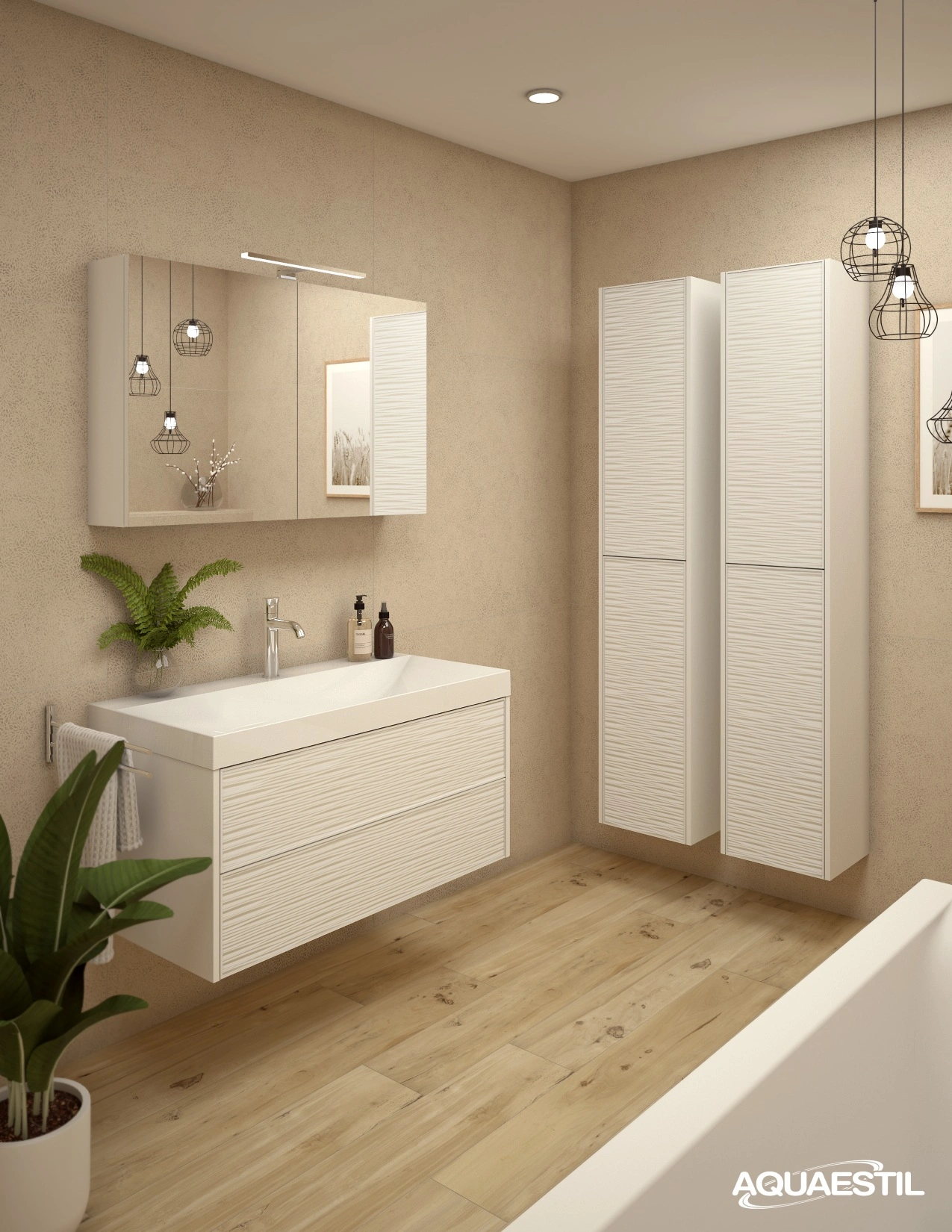 Myra 100 / 3D striped white