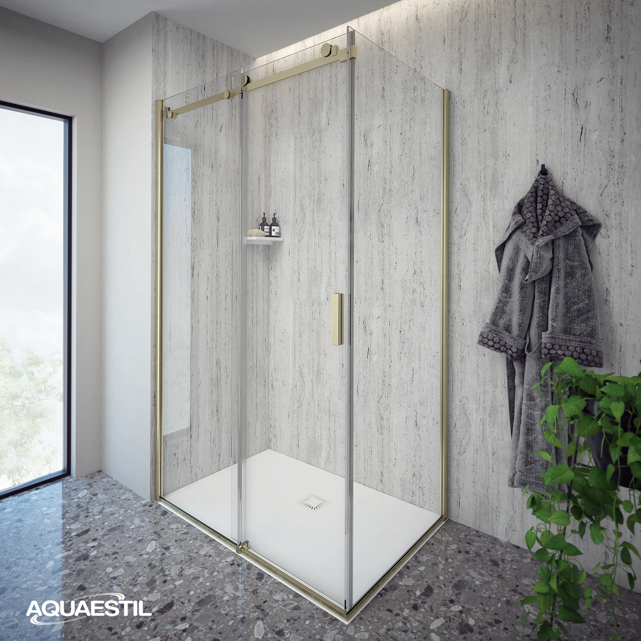 Artego D+W / gold profiles / clear glass