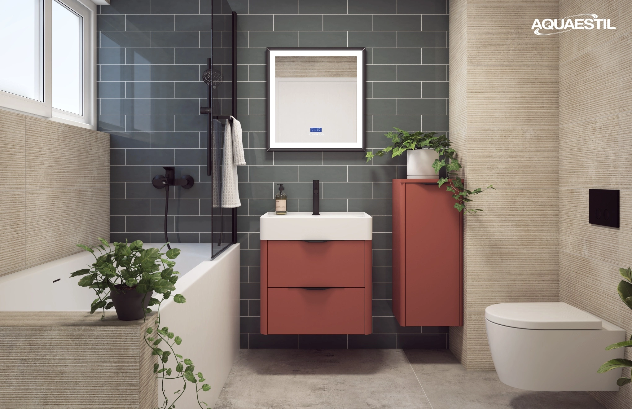Base mobile Ardea 60 / Ceramic red