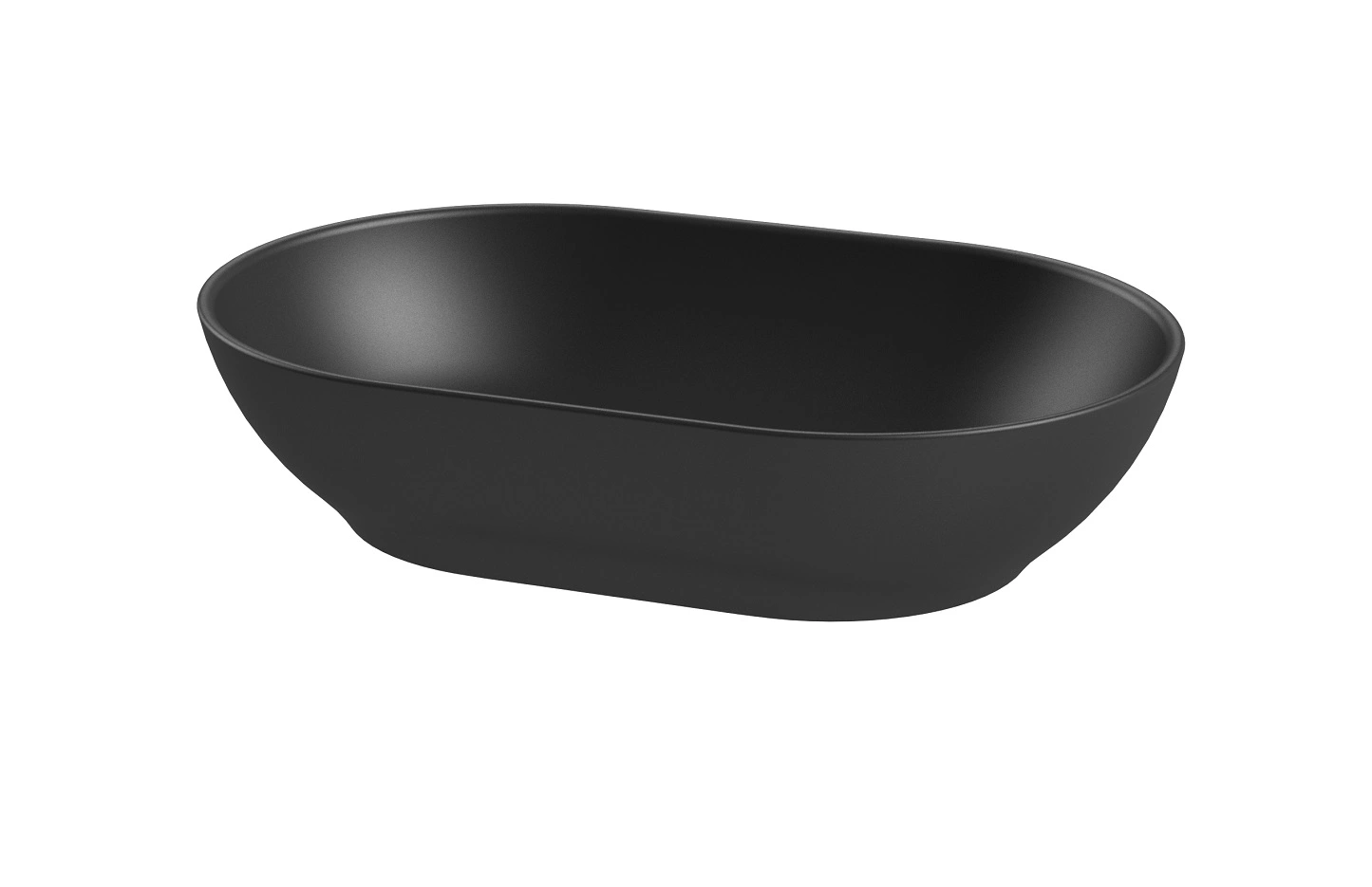 Umivaonik TITAN Long round - nadgradni / Crna mat