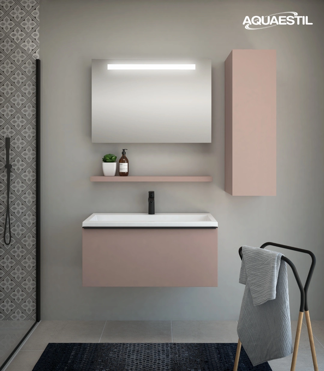 CORDA / composition I / antique rose / 80+30 cm