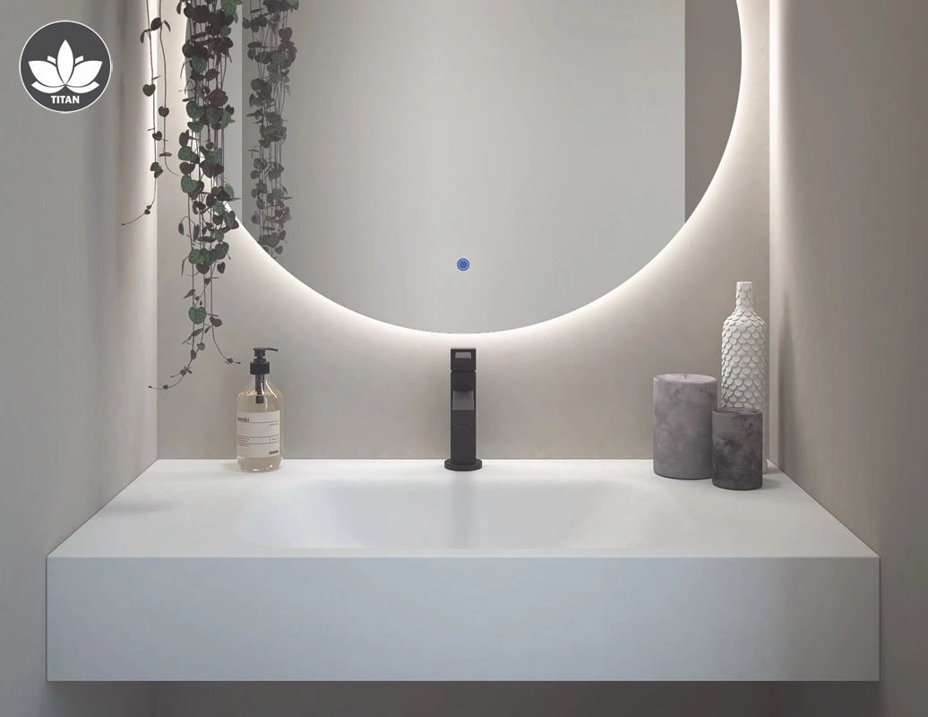 Wall-mounted TITAN washbasin