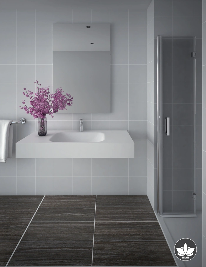 Wall-mounted TITAN washbasin