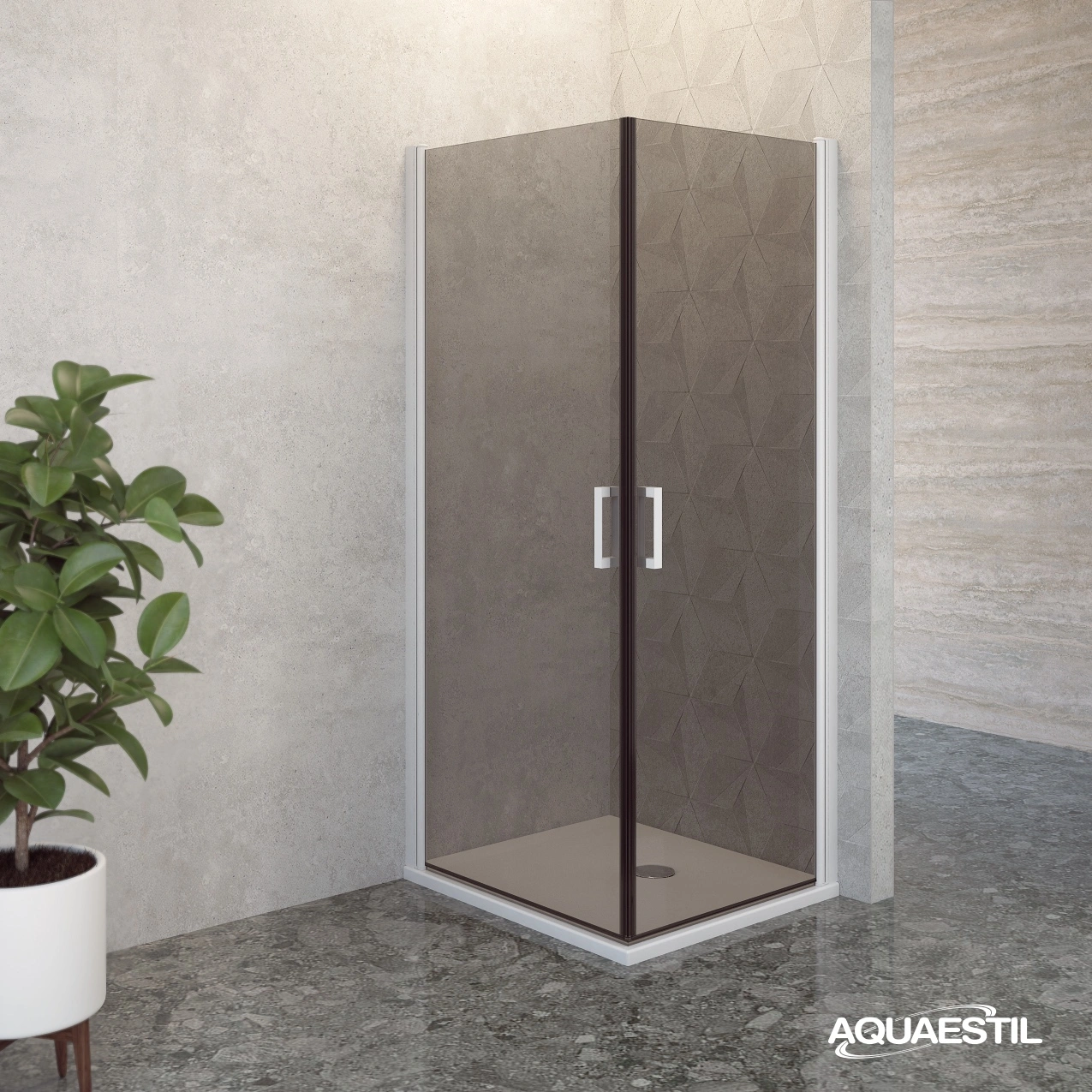 Oasis D+D (universal) / weiße Profile / graues Glas