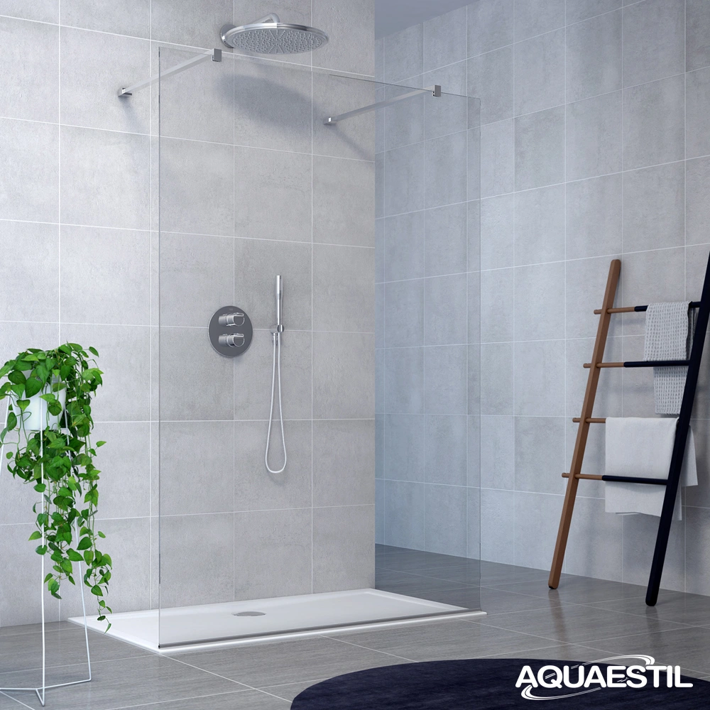 Zenith Walk-in / profili silver / vetro trasparente