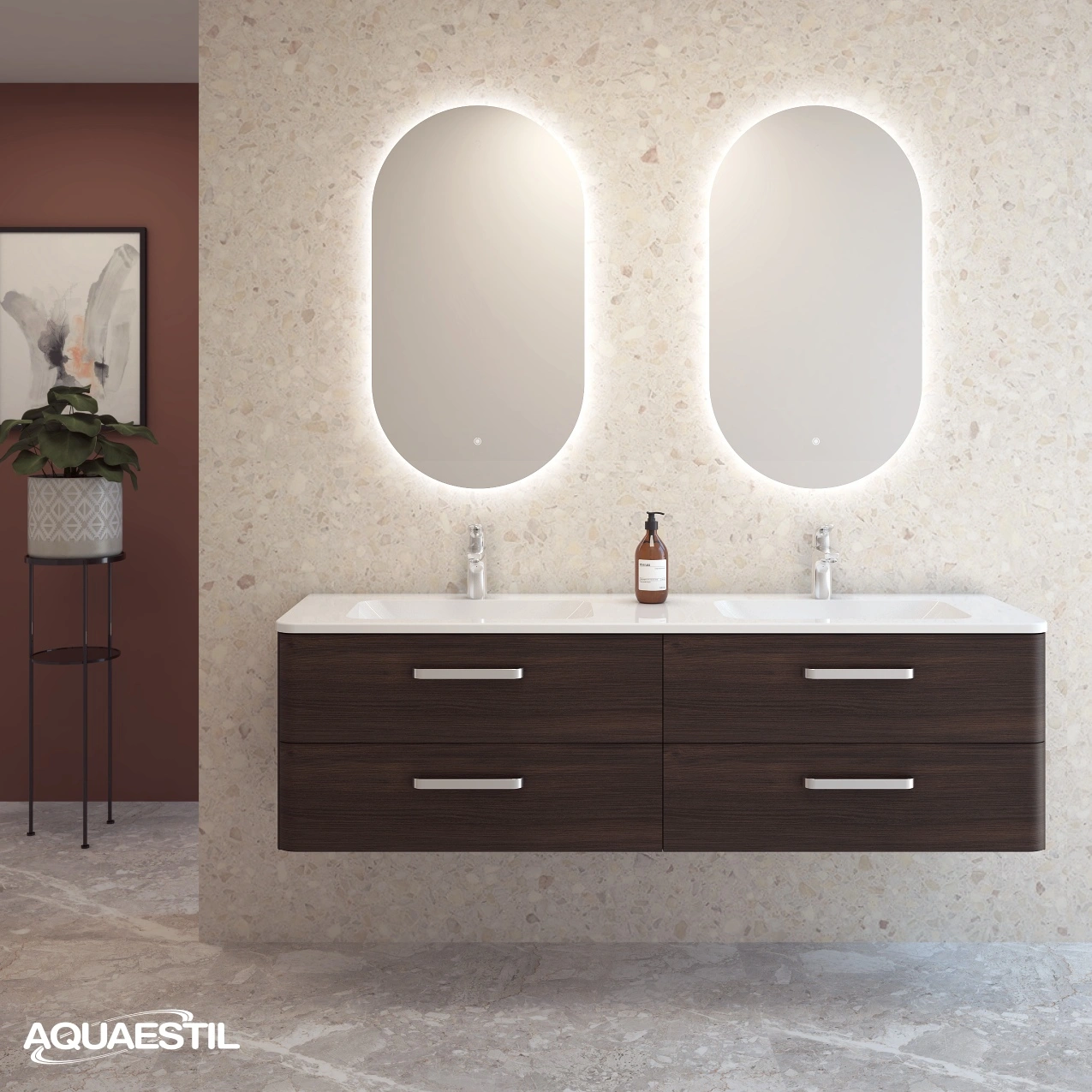 Vanity unit Charm 160 / dark oak