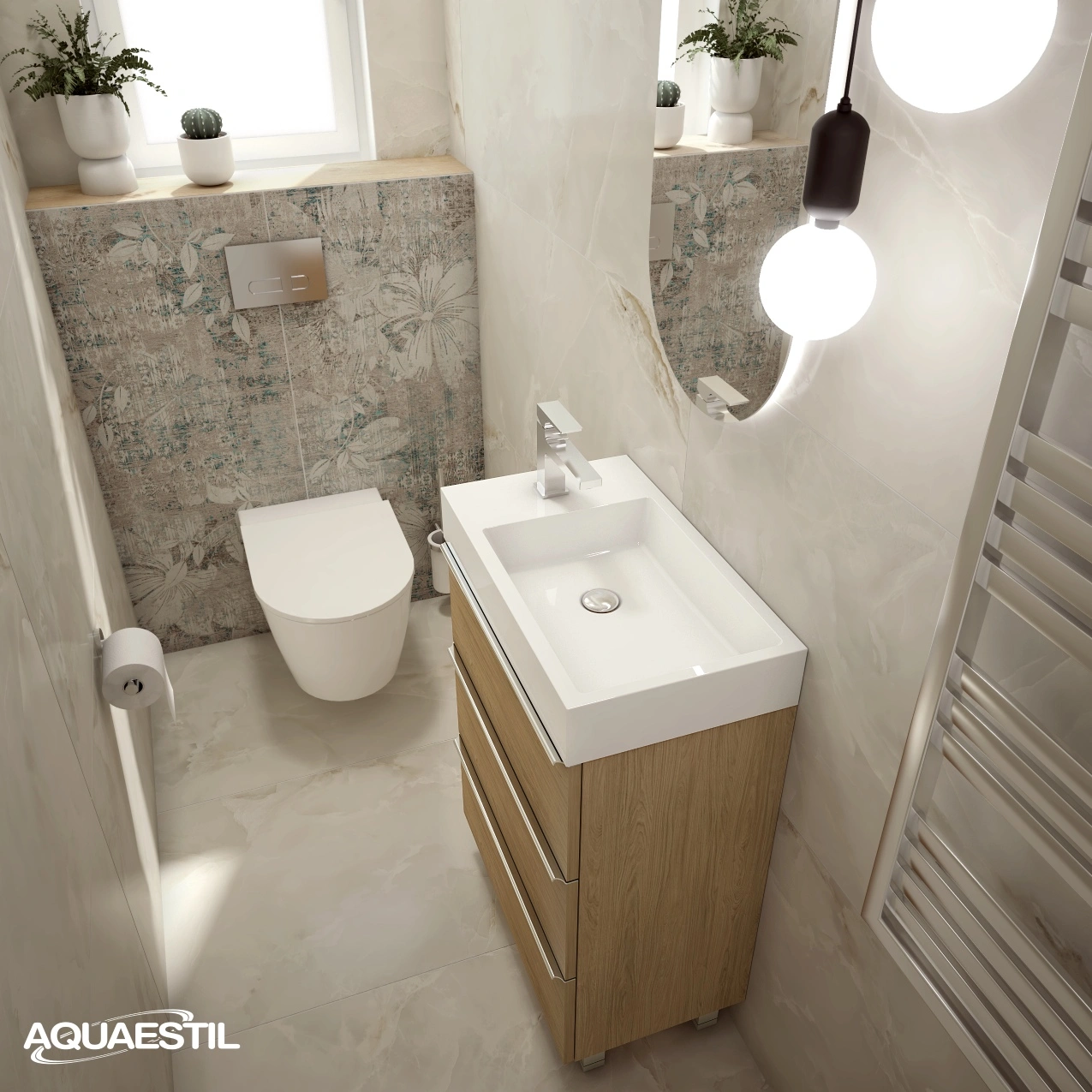 Base mobile Slim 60 / Casella oak