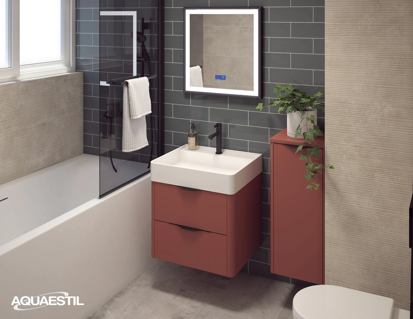 Base mobile Ardea 60 / Ceramic red