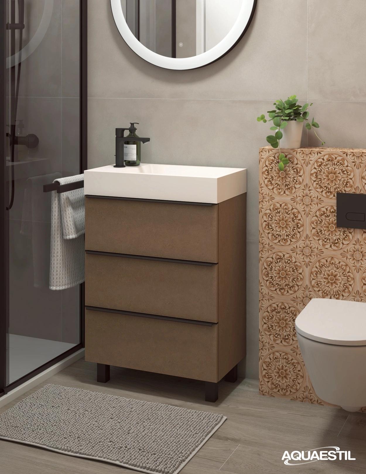 Base mobile Slim 60 / Bronze