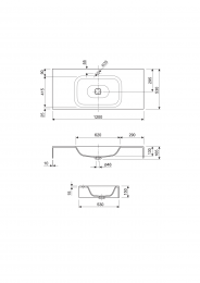 Wall-mounted washbasin TITAN 120