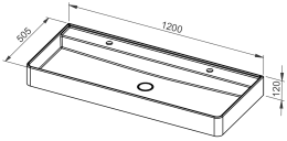 Umivaonik ARDEA 120, viseći