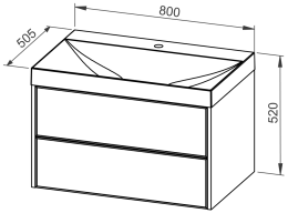 Baza MYRA 80 s umivaonikom