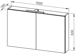 Viseći ormarić MYRA 100 s ogledalom