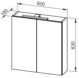 Viseći ormarić MYRA 60 s ogledalom